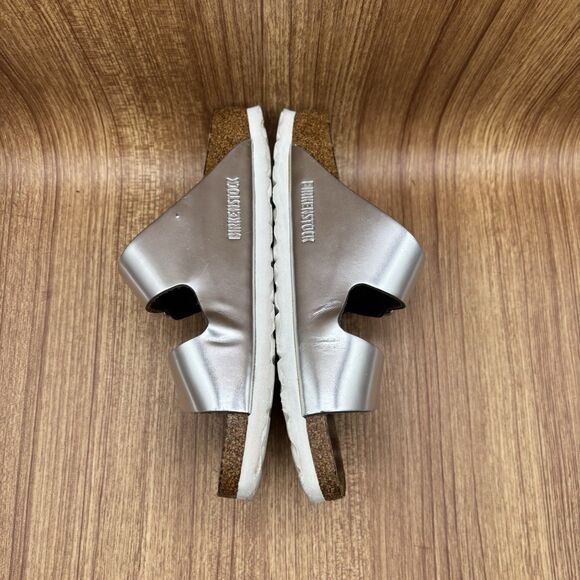 Birkenstock Arizona Soft Footbed Womens Sandals EU 36 US 5 Metallic Silver - Picture 6 of 9